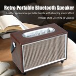 Portable Speaker Manufacturer - OEM M8 Retro Outdoor Wooden USB BT 5.0 Super Bass