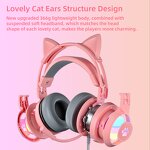 Gaming Headset Manufacturer - OEM SY-G25 Cute Cat Ear Led Over Ear USB 7.1