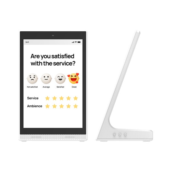 L Shape Tablet Factory - OEM 10.1 Inch Restaurant Hotel Self Service Kiosk Wifi NFC