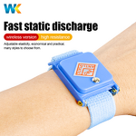 ESD Cordless Wrist Strap Manufacturer - OEM/ODM Adjustable Blue PU Antistatic Wireless Bracelet