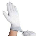 Industrial ESD Gloves Factory - OEM/ODM Pu Coated White Carbon Fiber Nylon Gloves