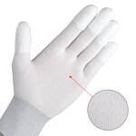 PU Fingertip Coated Gloves Manufacturer - Wholesale White Nylon Knitted Top Fit General