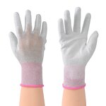 Industrial ESD Gloves Factory - OEM/ODM Pu Coated White Carbon Fiber Nylon Gloves