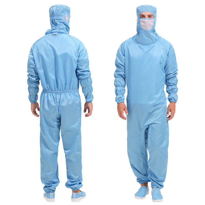 Lint-Free Coverall Manufacturer - OEM/ODM Reusable Cleanroom with Hood for Food Industry