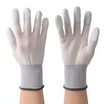 PU Fingertip Coated Gloves Manufacturer - Wholesale White Nylon Knitted Top Fit General