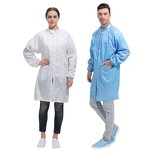 ESD Smock Clothing Factory - OEM/ODM Antistatic Cleanroom Stripe Lab Coat Stand Collar
