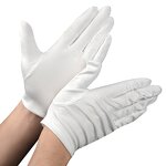 Marching Band Gloves Supplier - OEM/ODM Microfiber Polyester Premium White Ceremonial