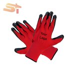 Industrial Gloves Manufacturer - OEM SIKE Polyester Material Waterproof Abrasion Grip Fingertips