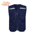 Reflective Vest Manufacturer - OEM SIKE Fishing Net with Multiple Pockets Activity Workwear
