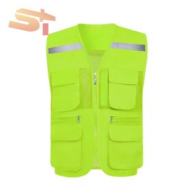 Reflective Vest Manufacturer - OEM SIKE Fishing Net with Multiple Pockets Activity Workwear
