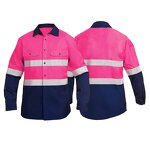 Safety Shirt Factory - OEM SIKE Reflective Strip Long-Sleeved Mining Construction ANSI