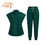 Nurse Scrubs Manufacturer - OEM Sike Comfortable Nursing Uniforms Women Scrub Set Unisex