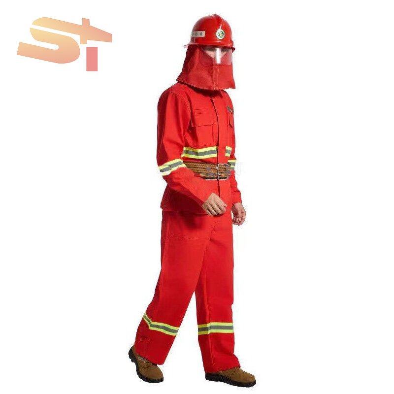 Fireproof Suit Manufacturer - OEM Pure Cotton Forest Flame-retardant Six-piece Set Boots