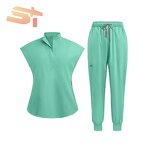 Nurse Scrubs Manufacturer - OEM Sike Comfortable Nursing Uniforms Women Scrub Set Unisex