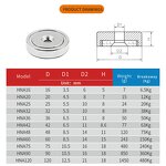 Round Cup Magnetic Base Factory - Base 32mm Powerful D12mm-D120mm Fixing