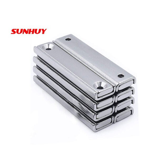 Strong Rectangular Magnets Supplier - 30 kg 60 X 13.5 X 5 mm Countersunk