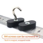 Runway Type Rubber Magnet Factory - Built-in M4 Thread Prevent Scratching