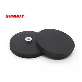 Rubber Coated Magnet Supplier - Dia 66mm M6 Thread Anti-Scratch Lighting