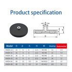 Neodymium Rubber Coated Magnet Supplier - Hot Selling with M4 M6 Thread