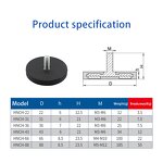 Super Strong Pot Magnet Factory - External Thread Rubber Coated with Screw