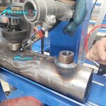 Rotation Gun Welding Machine Supplier - OEM Small Steel tank Outlet Port Automatic Seam