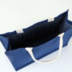 Jute Market Tote Bag Factory - OEM/ODM Custom Printed Large Fashion Blue