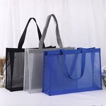 Net Shopping Beach Bag Factory - Custom Logo Black Grey Fruit Vegetable