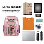 Pvc School Bag Factory - Hot Sale Custom Logo Pink Transparent Clear