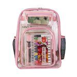 Pvc School Bag Factory - Hot Sale Custom Logo Pink Transparent Clear