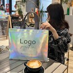 Holographic Non Woven Bags Factory - Custom Logo Iridescent Laminated Pearlized