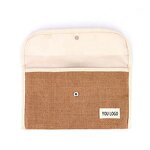 Cosmetic Bag Supplier - Custom Luxury Small Jute Linen Printed Logo