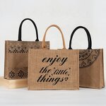 Eco Friendly Jute Bags Manufacturer - Laminated Ladies Burlap Reusable Beach