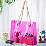 PVC Tote Bag Factory - Fashion Women's Waterproof Transparent Clear Pink