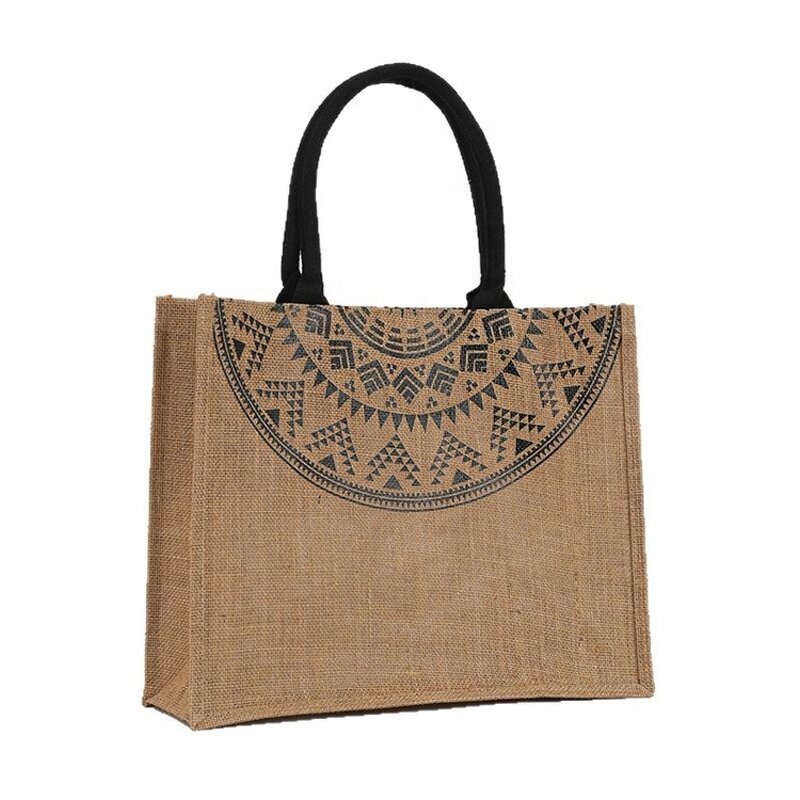 Eco Friendly Jute Bags Manufacturer - Laminated Ladies Burlap Reusable Beach