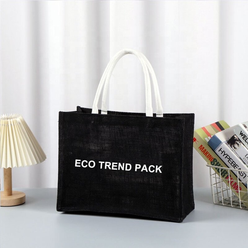 Eco Friendly Jute Bag Supplier - Wholesale Customisable Logo Natural Black