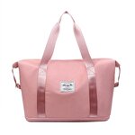 Yoga Fitness Bag Manufacturer - Custom Logo Pink Black Large Capacity Wet Pocket