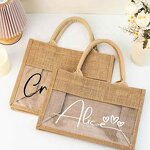 Jute Gift Tote Bag Supplier - Wholesale Custom Logo Burlap with PVC Window
