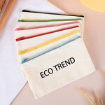 Cotton Canvas Makeup Bag Supplier - Custom Printed Logo Color Zipper Portable