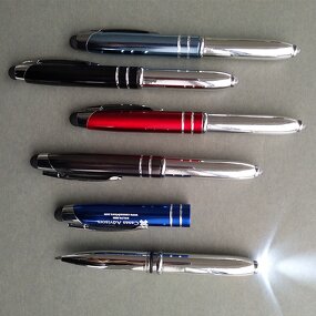Metal LED Stylus Pen Factory - OEM 3 in 1 Multi-function with Custom Logo