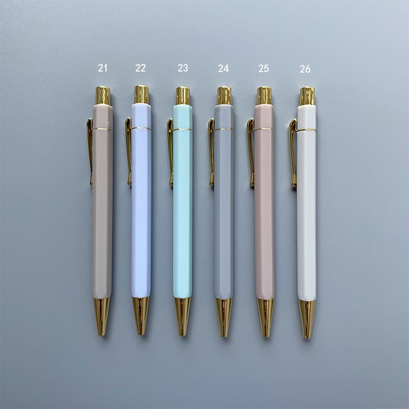 Metal Pen Clip Factory - OEM High Quality Gold Hexagon Gifts With Logo