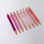 Ball Pen Manufacturer - OEM High Quality Rose Gold Pink Hexagon Gift Custom Logo