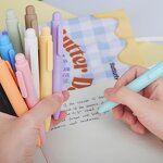 Mini Gel Pens Factory - OEM Pink Cute Custom Logo 0.5mm Short Black Plastic Fat