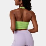Sports Bras Manufacturer - Halter Backless Crop Top with Built in Bra