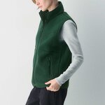 Fleece Vest Manufacturer - Winter Keep Warm Mockneck Zip up Side Pockets