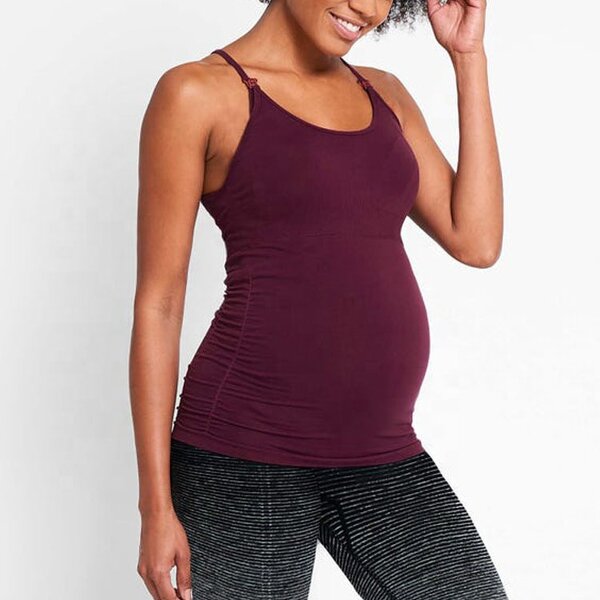 Maternity Crop Top Manufacturer - Custom Motherhood Sleeveless Breastfeeding Tank