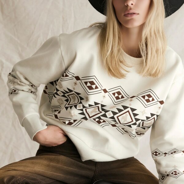 Equestrian Style Sweatshirt Manufacturer - Factory Directly Thickened Drop Shoulder