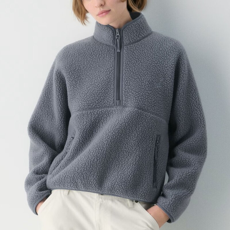 Equestrian Fleece Sweater Manufacturer - Winter New Arrival Long Sleeve 1/2 Zip