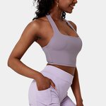 Sports Bras Manufacturer - Halter Backless Crop Top with Built in Bra