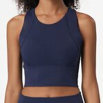 Yoga CropTop Supplier - High Supportive Nude Pad Bra Vest Built in Bra