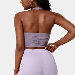 Sports Bras Manufacturer - Halter Backless Crop Top with Built in Bra